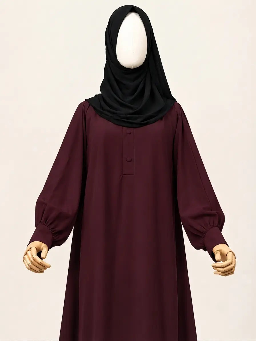 Aline Abaya With Cuff Sleeves
