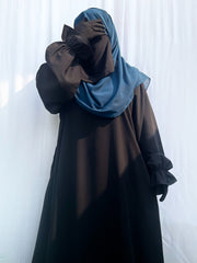 Basic Abaya With Flower Sleeves