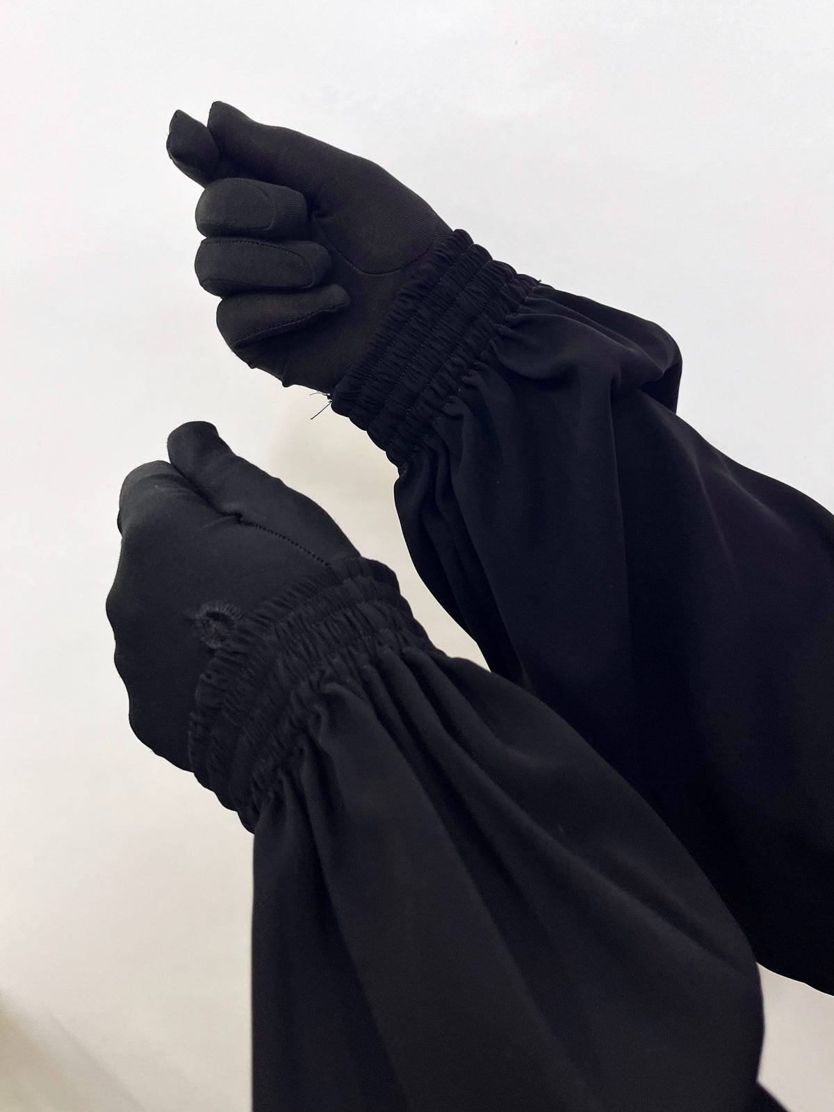 Basic Abaya With Elastic Sleeves