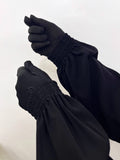 Basic Abaya With Elastic Sleeves