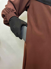 Basic Abaya With Elastic Sleeves