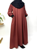 Basic Abaya With Elastic Sleeves