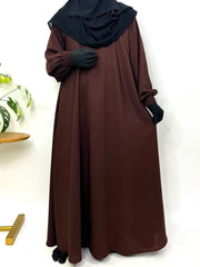 Basic Abaya With Elastic Sleeves