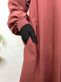 Basic Abaya With Elastic Sleeves