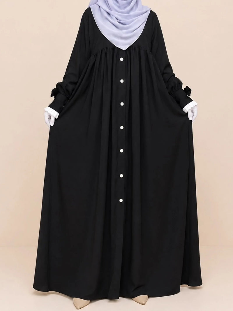 Black Princess Frill Abaya