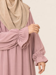 Basic Abaya With Flower Sleeves