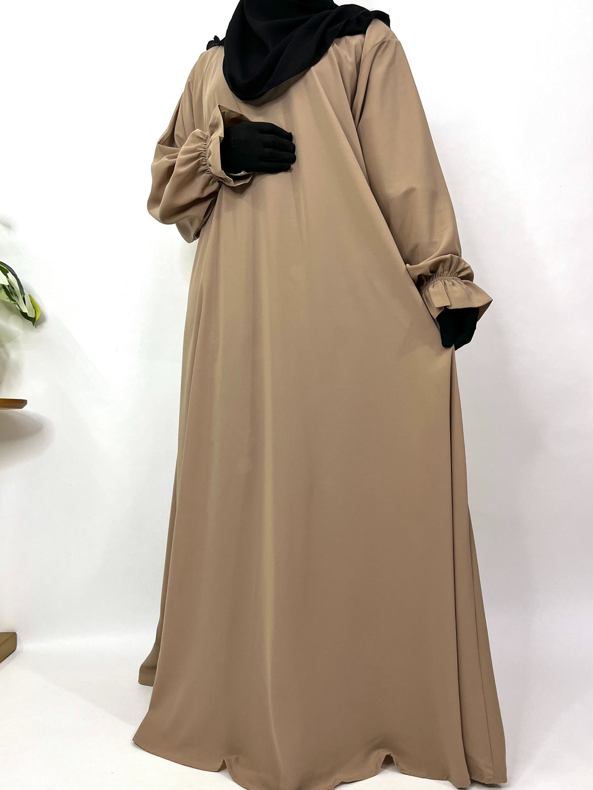 Beige Aline Abaya