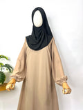 Basic Abaya With Elastic Sleeves