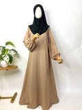 Basic Abaya With Elastic Sleeves