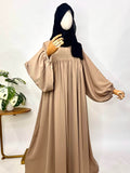 Frills Abaya With Baggy Sleeves