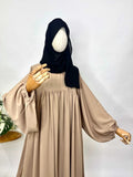 Frills Abaya With Baggy Sleeves