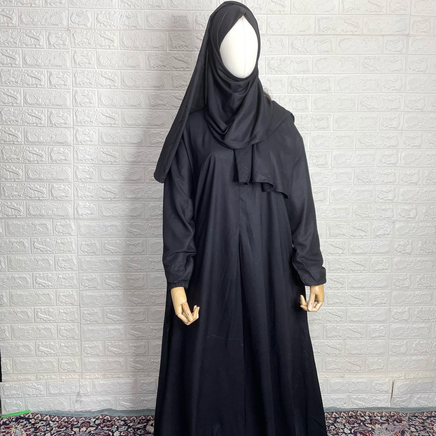 Solid Prayer Dress with attached dupatta