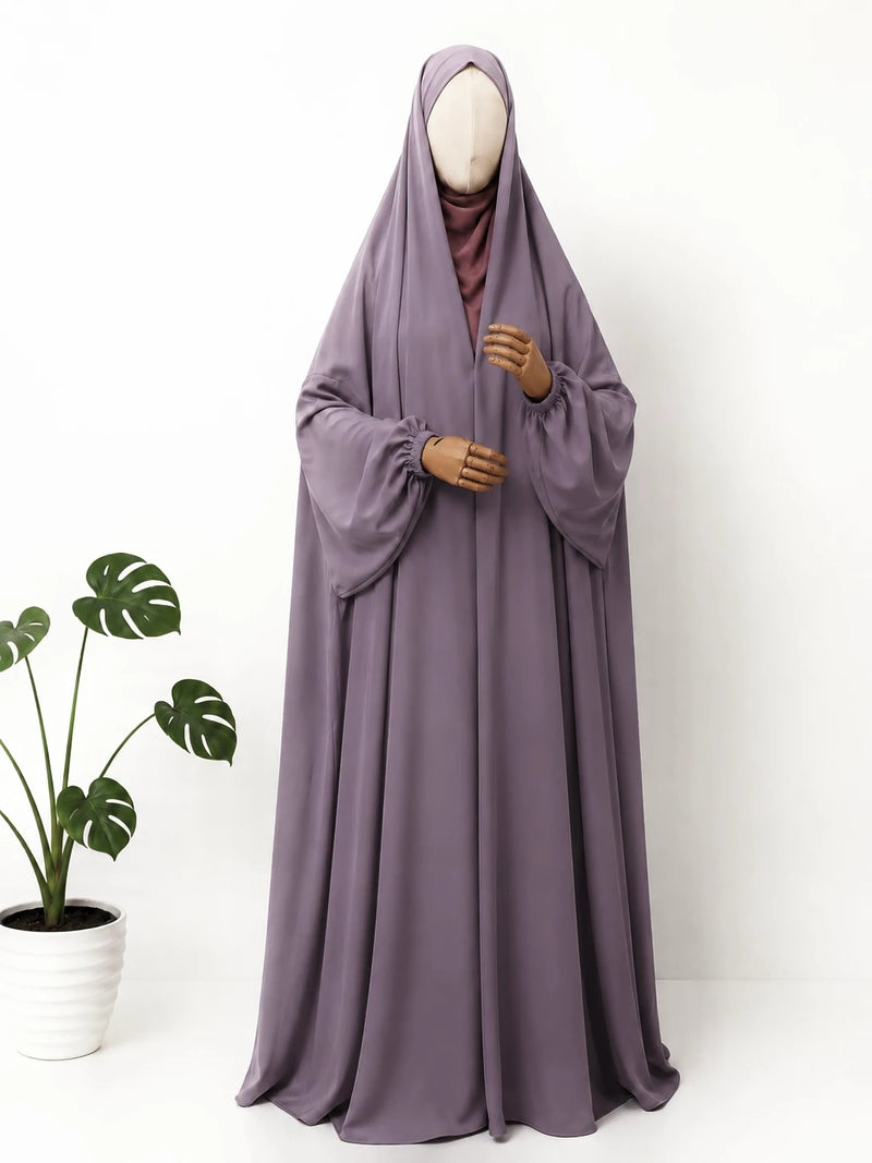 Lavender Irani Chadar With Sleeves