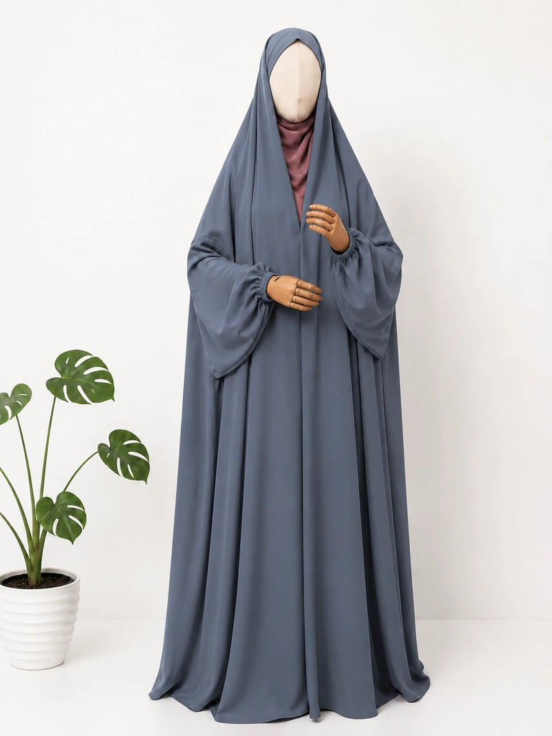 Gray Irani Chadar With Sleeves