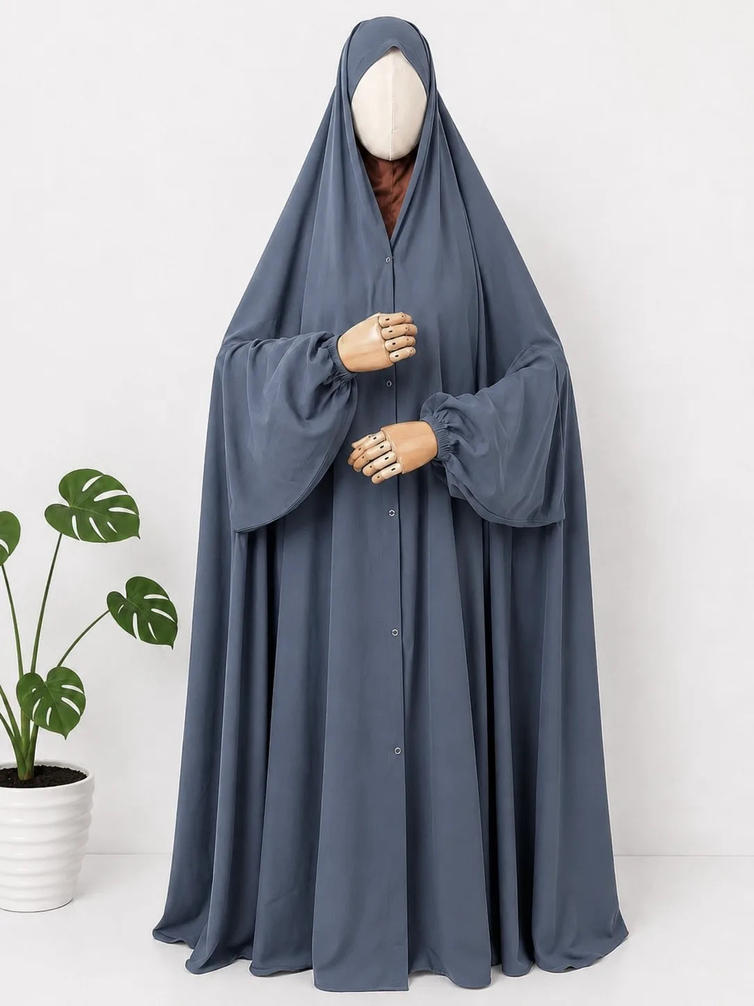 Gray Irani Chadar With Sleeves