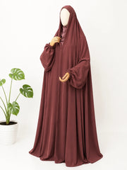 Pecan Irani Chadar With Sleeves