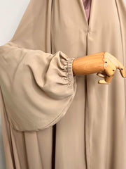 Beige Irani Chadar With Sleeves