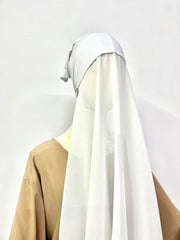 Heavy Chiffon Hijab With Attached Tube Cap