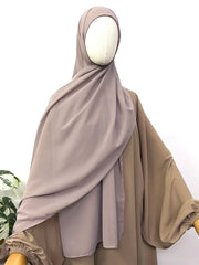 Heavy Chiffon Hijab With Attached Tube Cap