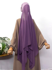 Heavy Chiffon Hijab With Attached Tube Cap