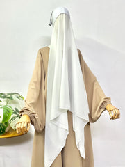 Heavy Chiffon Hijab With Attached Tube Cap