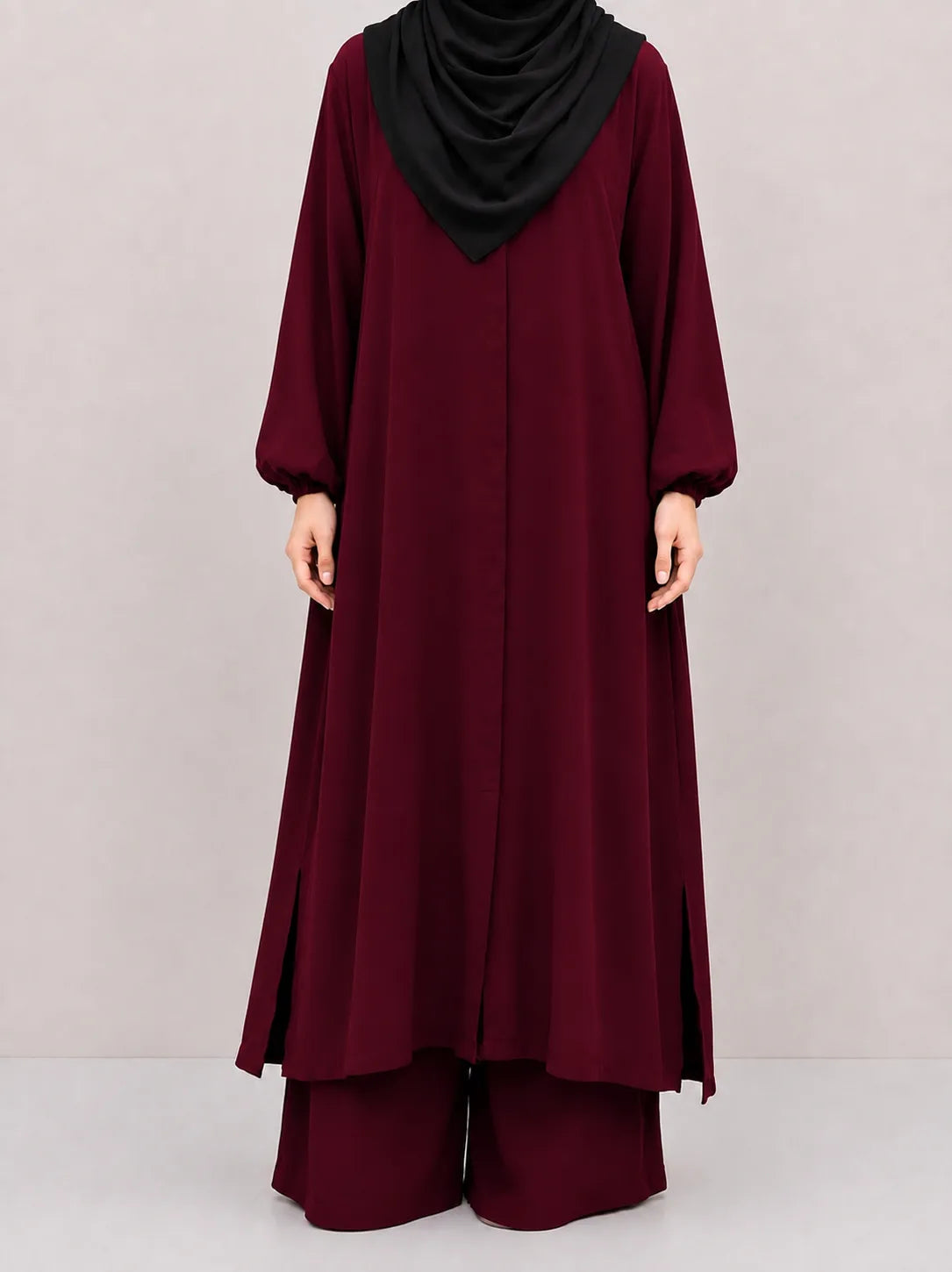 Maroon Zara Long Co-Ord Set