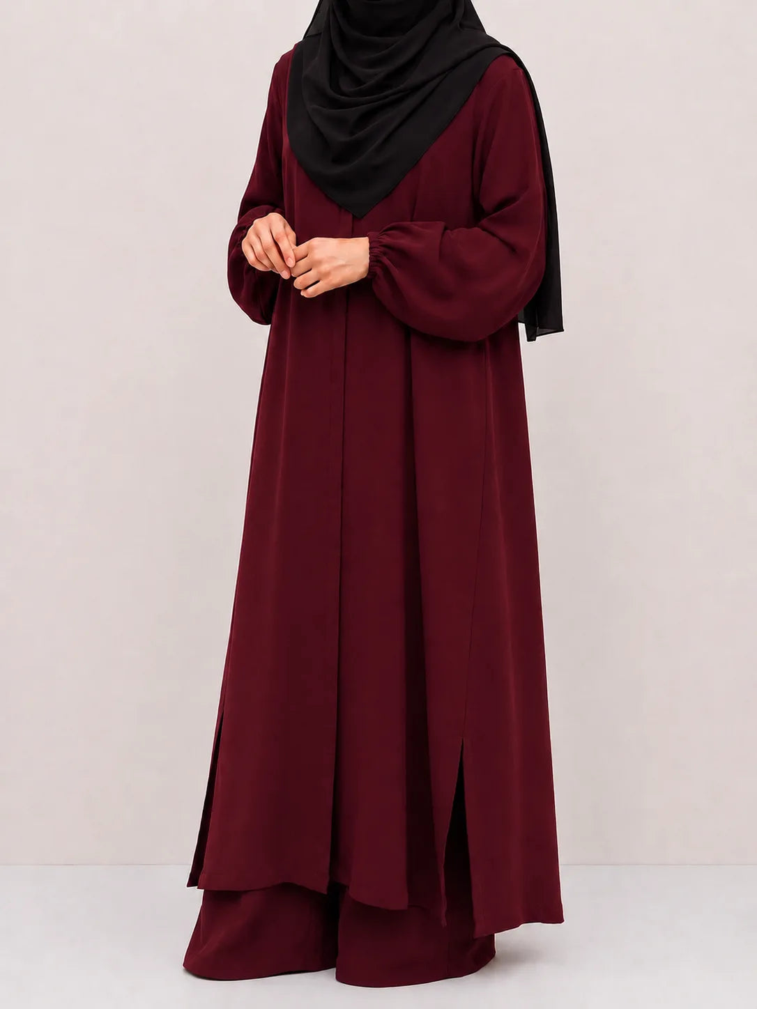 Maroon Zara Long Co-Ord Set