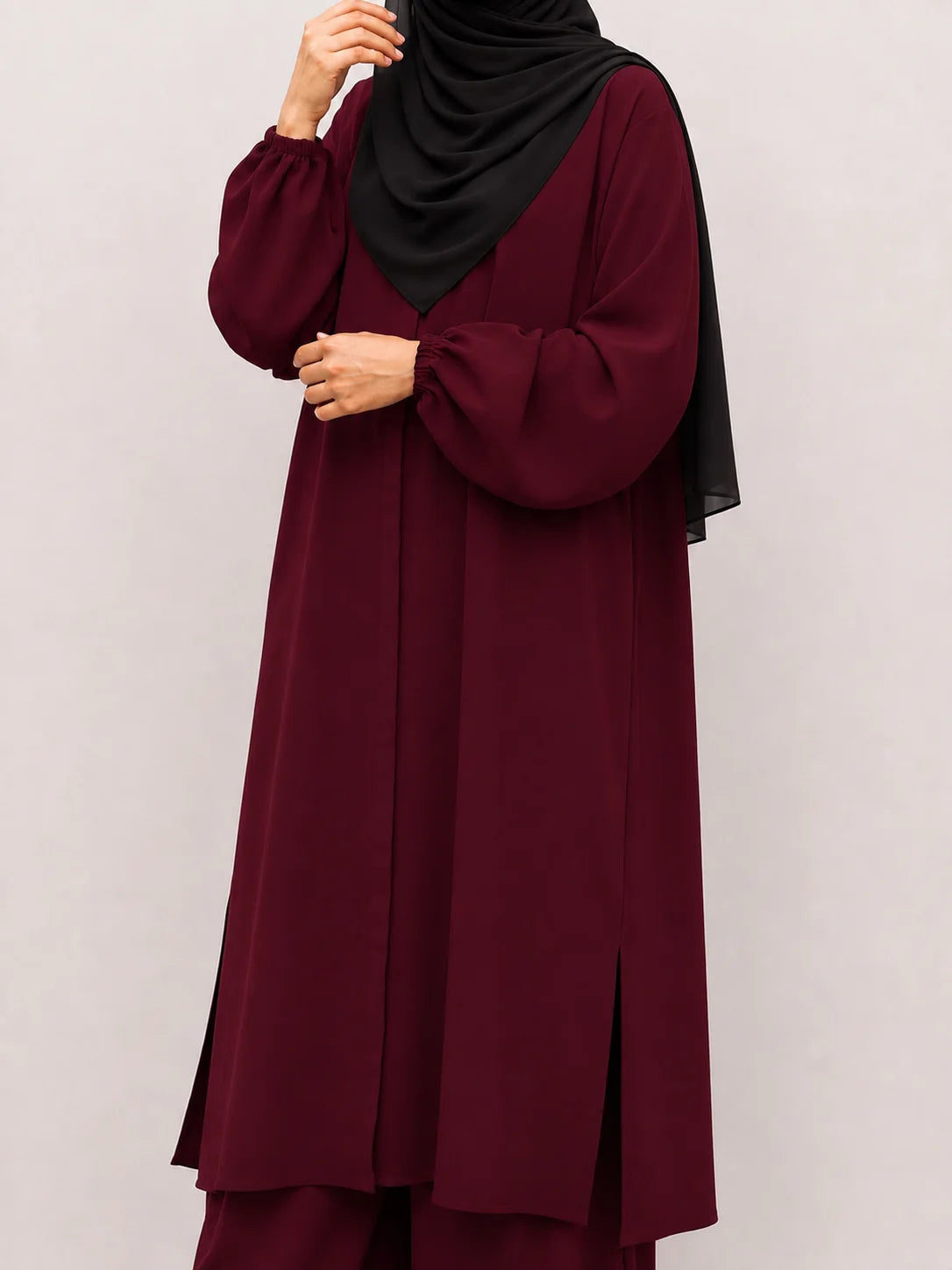 Maroon Zara Long Co-Ord Set