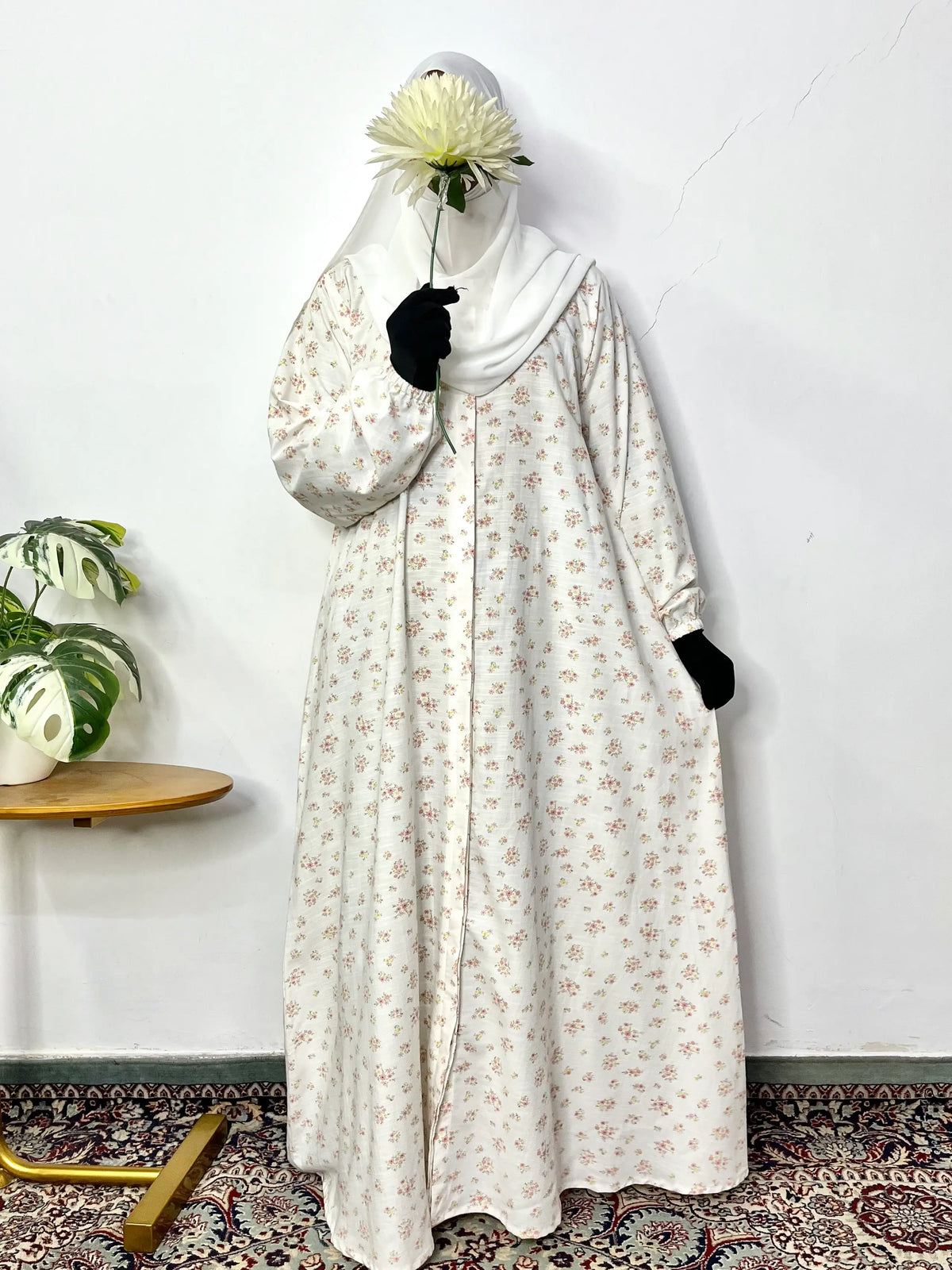 Cotton Front Open Abaya