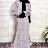 A-Line Abaya With Flower Sleeves