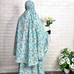 Aline abaya with flower sleeves and khimar set