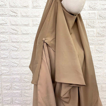 Beige French Veil Khimar
