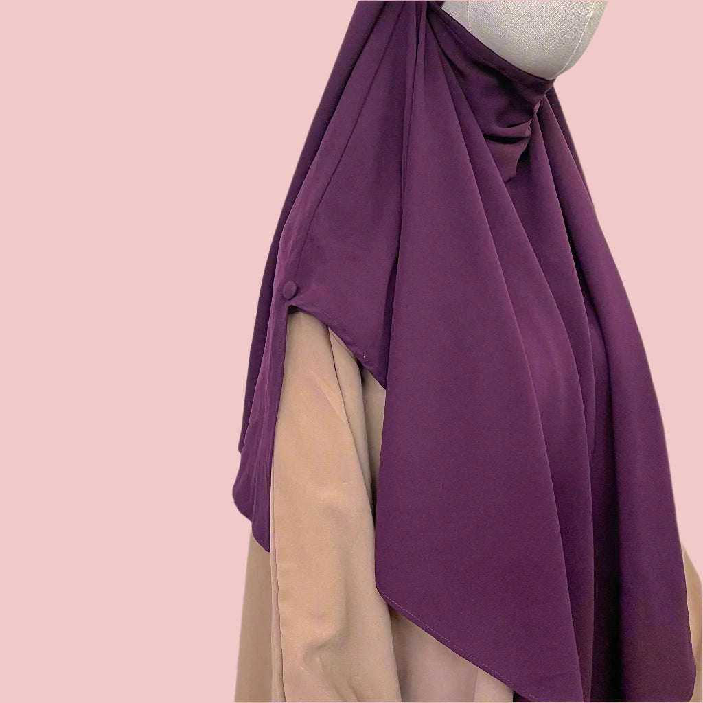Plum French Veil Khimar
