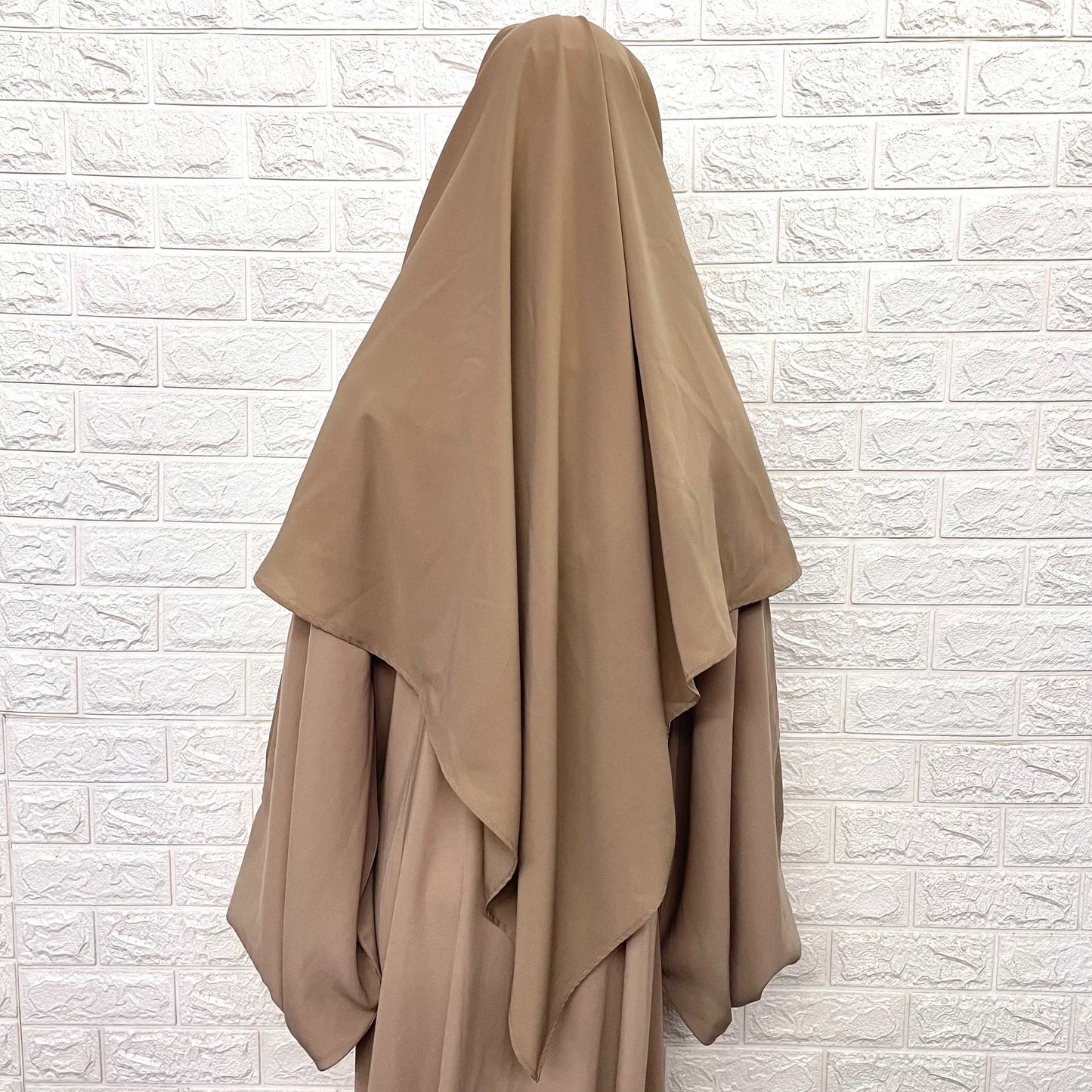 Beige French Veil Khimar