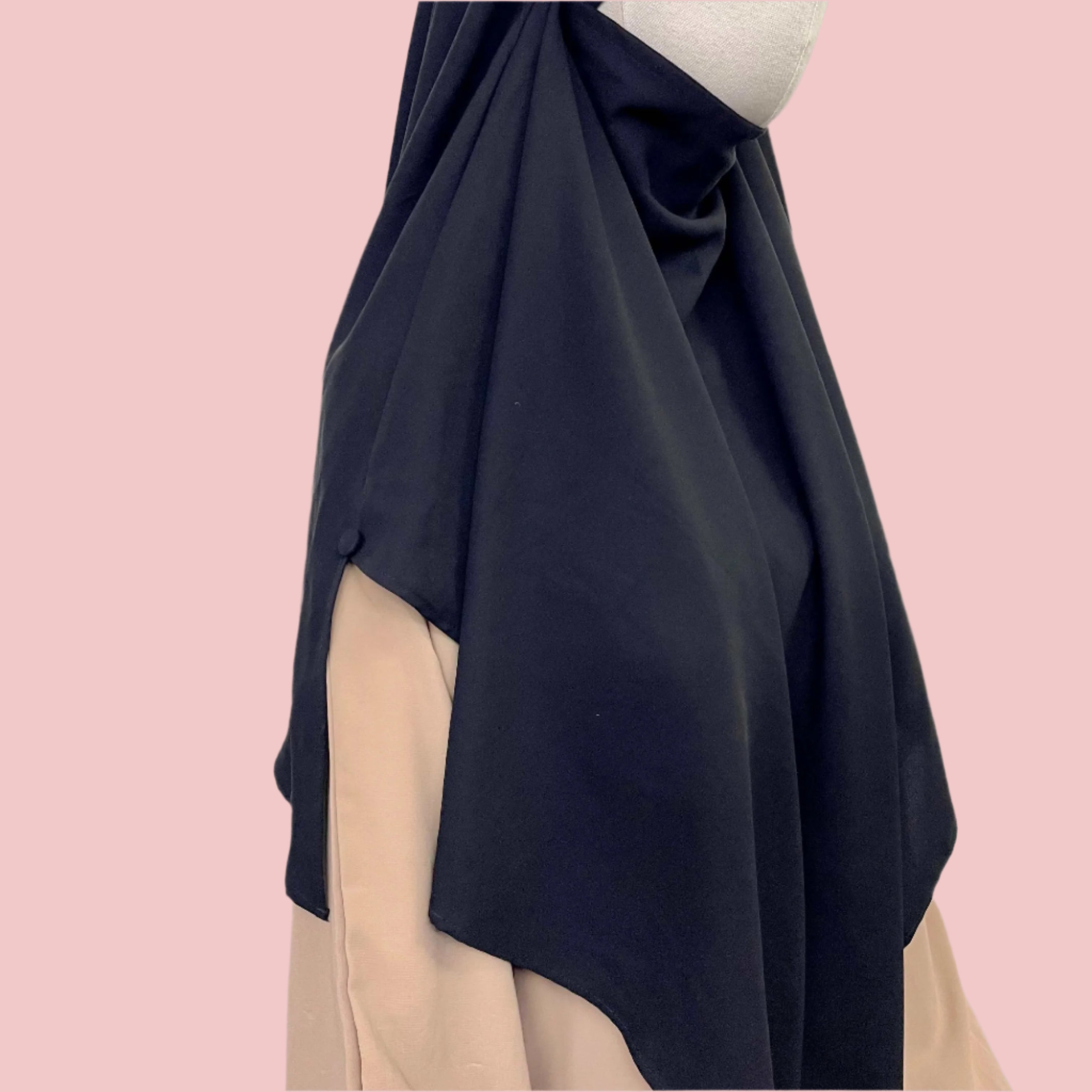 Maroon French Veil Khimar