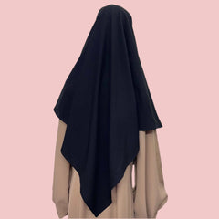 Maroon French Veil Khimar
