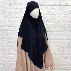 Black French Veil Khimar