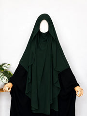 Hunter Green Flap Round Khimar