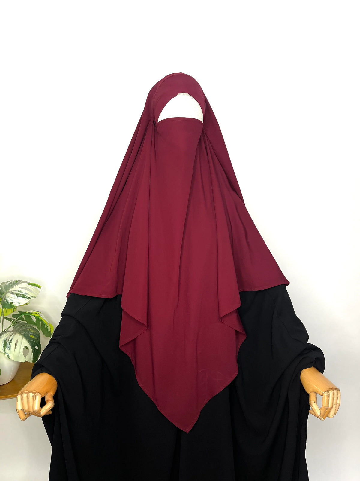 Maroon Diamond Khimar