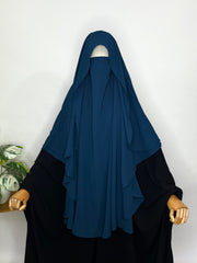 Crystal Blue Flap Round Khimar
