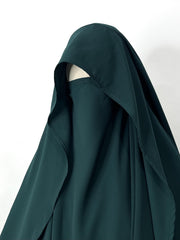 Hunter Green Flap Diamond Khimar