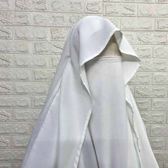White Round With Flap Khimar