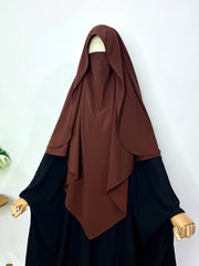 Brown Flap Diamond Khimar