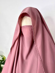 Pastel Pink Flap Round Khimar