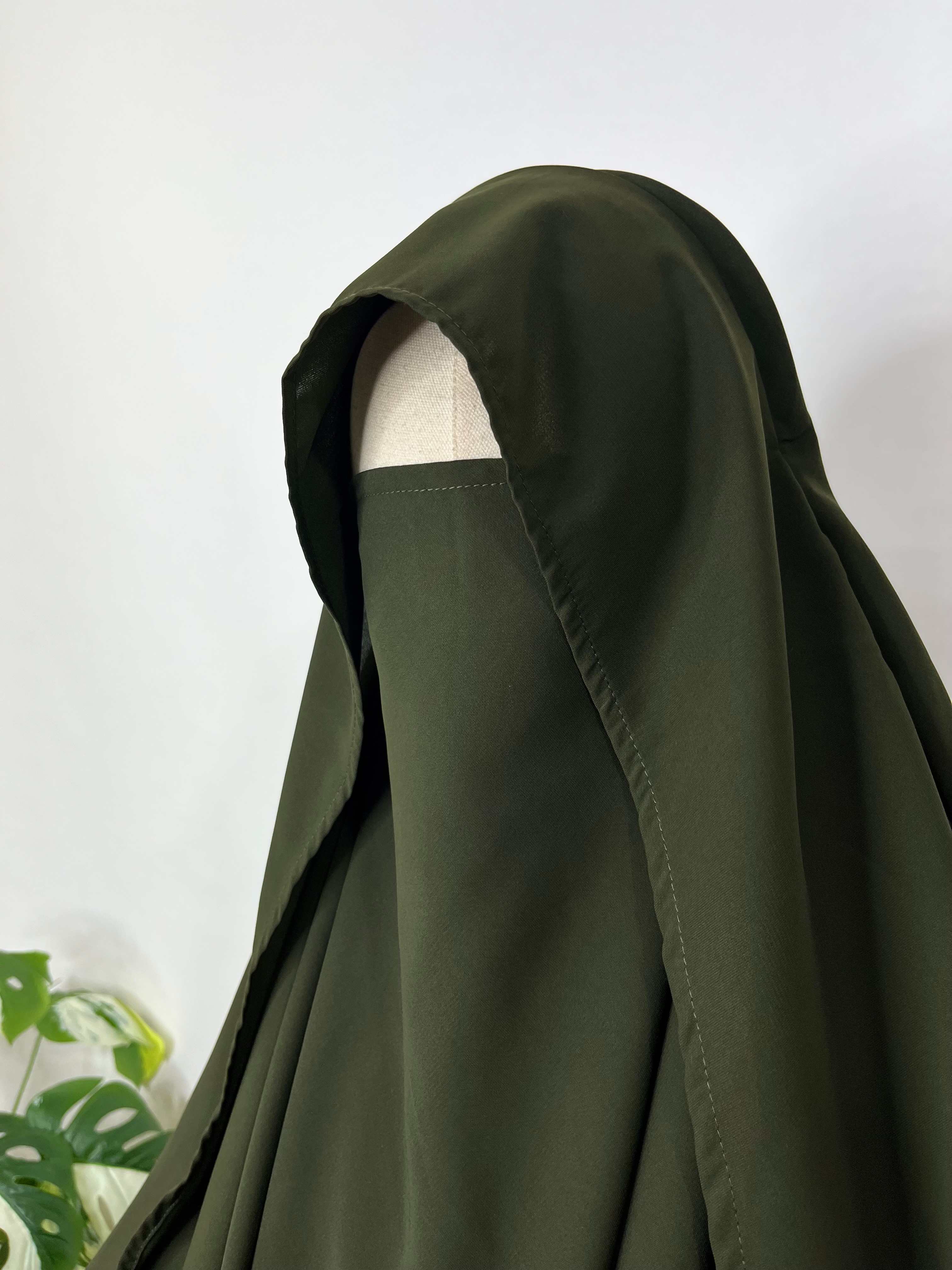 Olive Flap Khimar