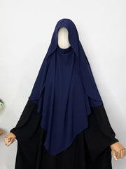 Navy Blue Flap Diamond Khimar