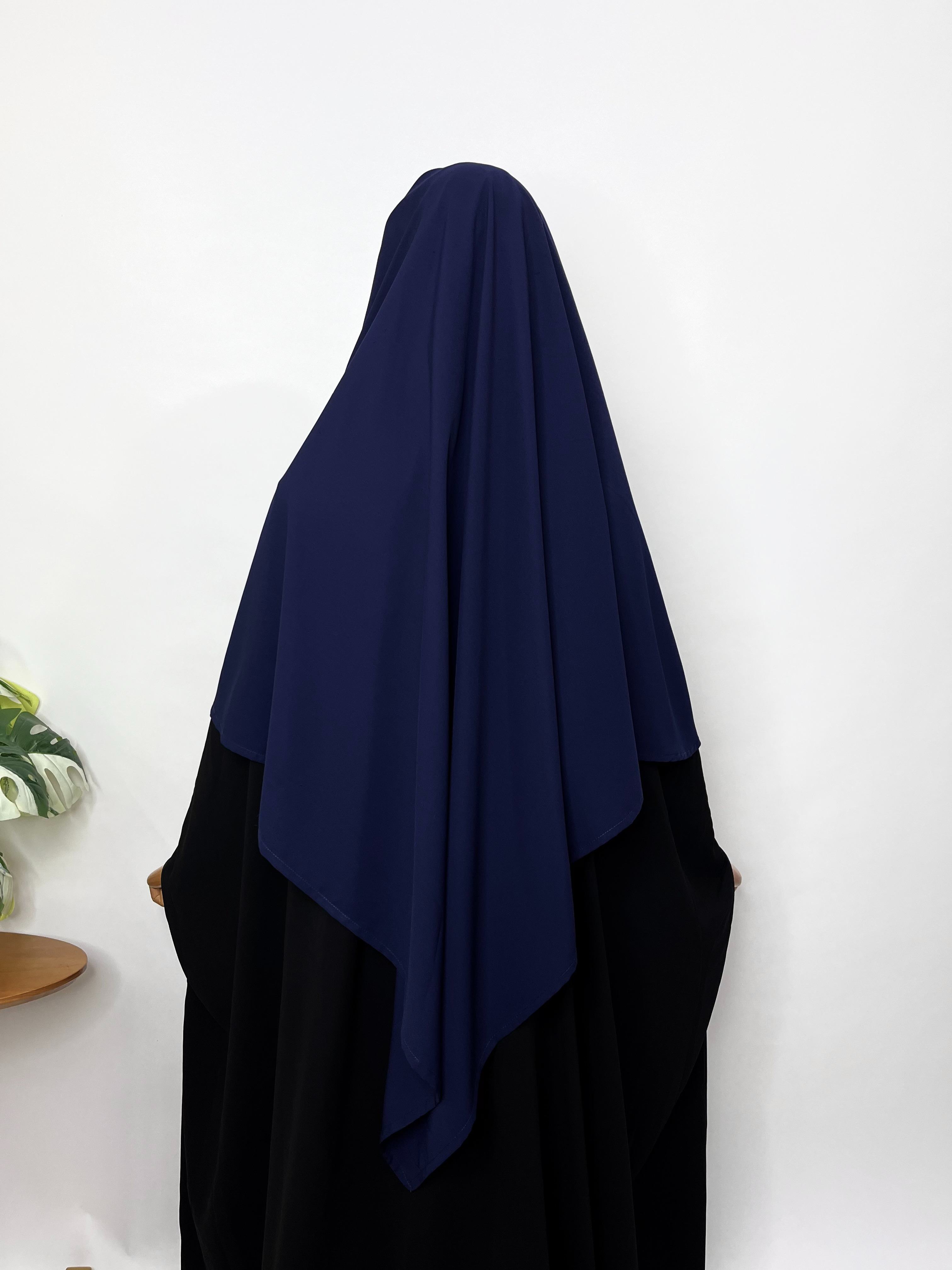 Navy Blue Flap Khimar