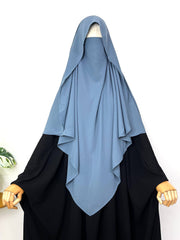 Grey Flap Diamond Khimar