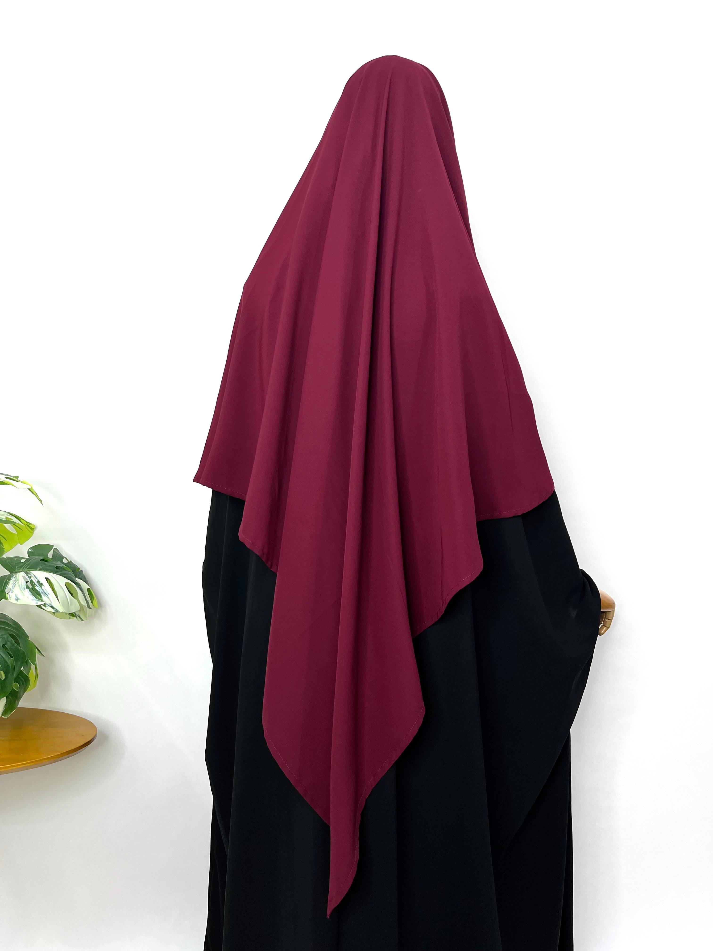 Maroon Flap Khimar
