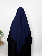 Navy Blue Flap Diamond Khimar